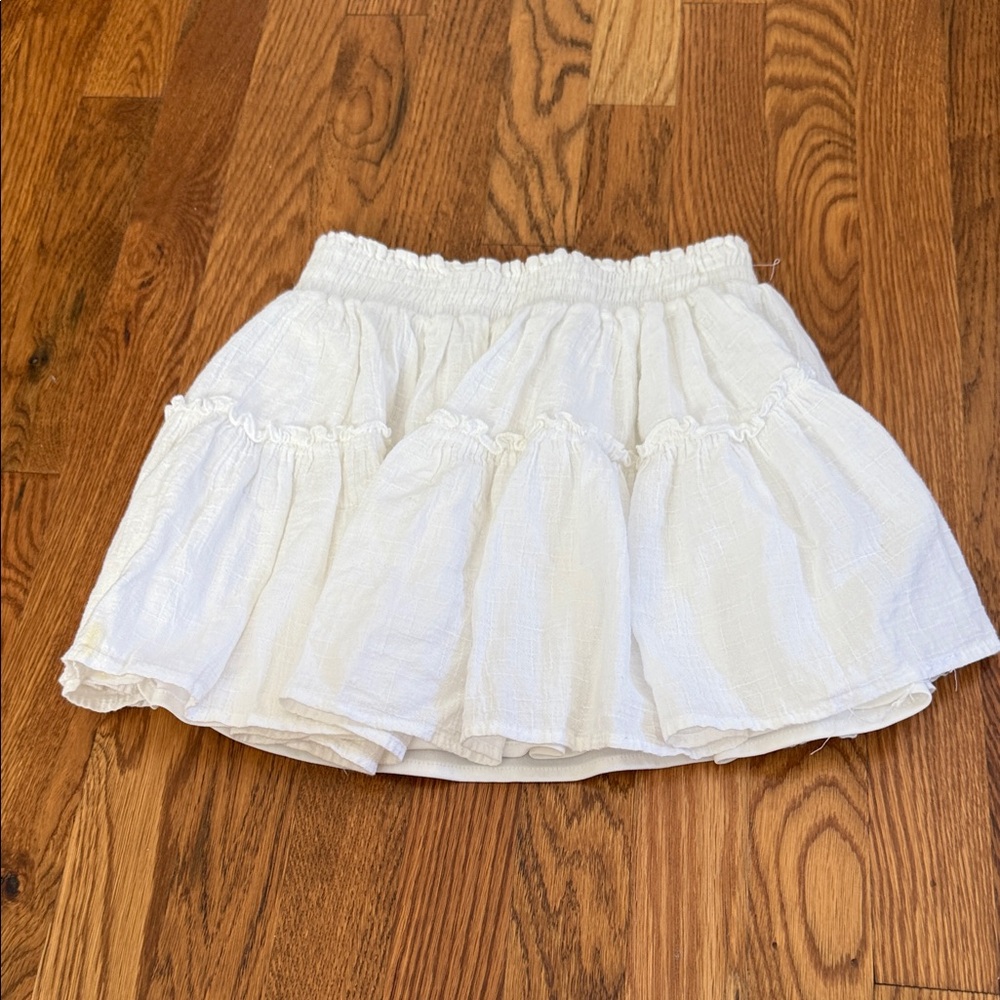 Forever 21 Cream Ruffled Skirt